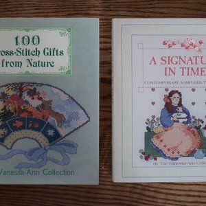 Lot of 2 Hardback Cross-Stitch Pattern Books (The Vanessa-Ann Collection)